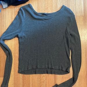 Gray cropped brandy Melville sweater